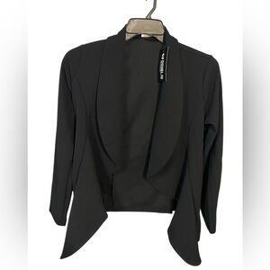 Doublju Black Open Front Blazer